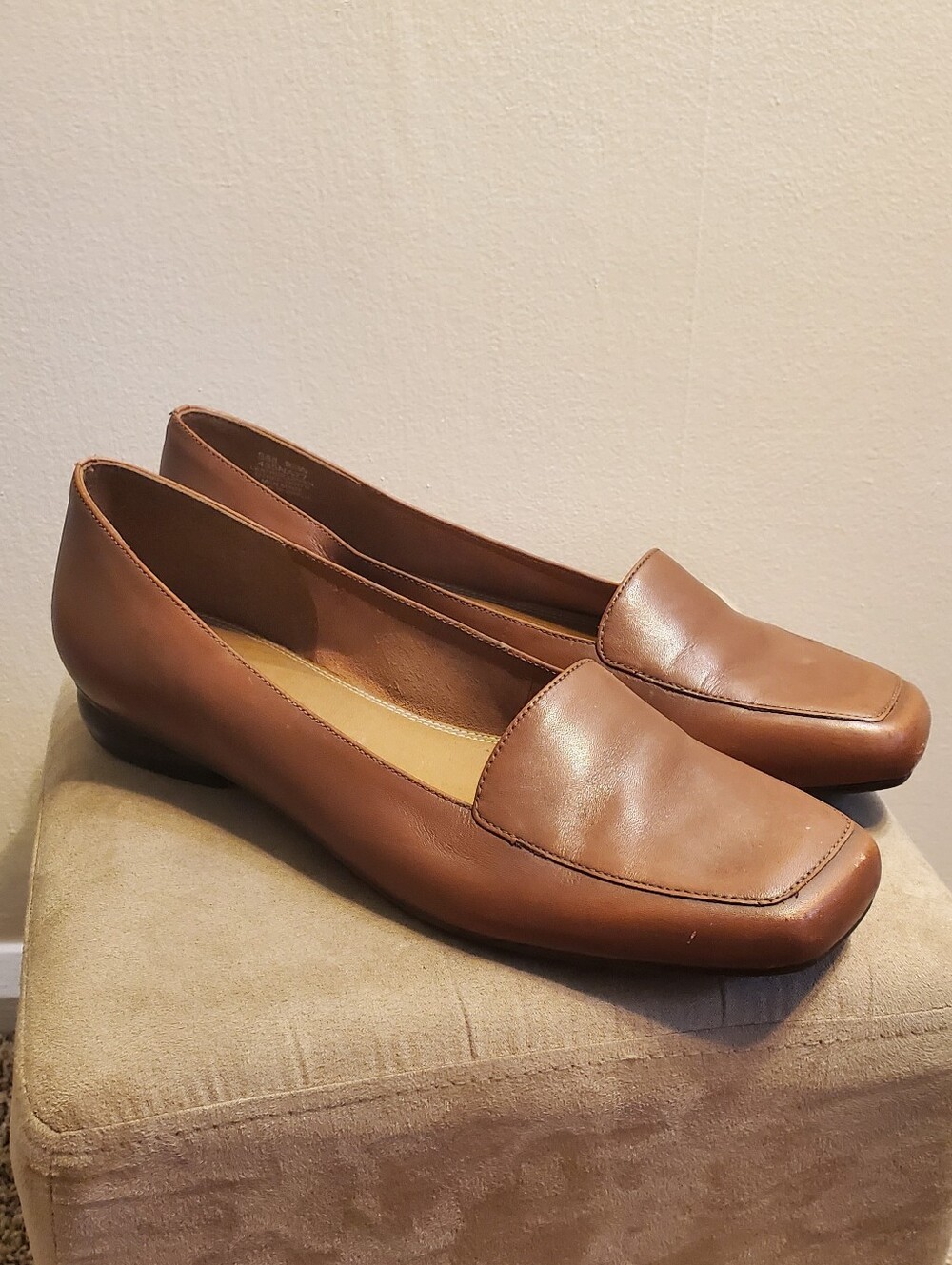 Brown Leather Loafers Size 9.5W